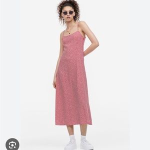 NWT H&M floral tie-back midi slip dress